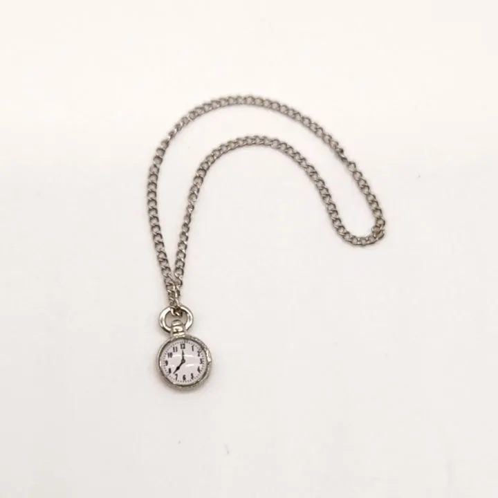 Часы карманные на цепочке d-7мм цв.серебро Ч-03 для кукол