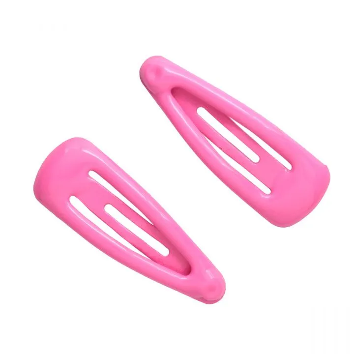 Заколка мини металл 9*25мм 2шт. цв.розовый 28807 для кукол