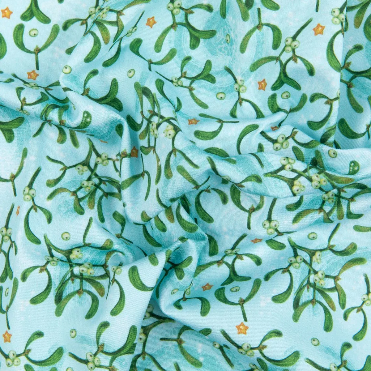 Ткань хлопковая НОВОГОДНЯЯ СКАЗКА 50*50см цв.НС-14 голубой для кукол | 3