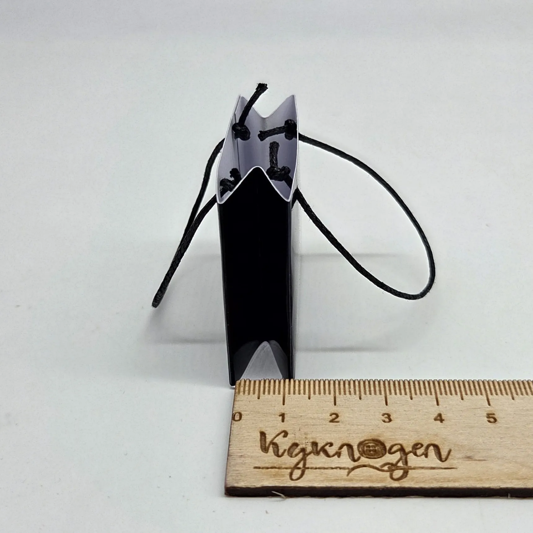 Миниатюрный пакет с логотипом PR цв.черный для кукол | 3