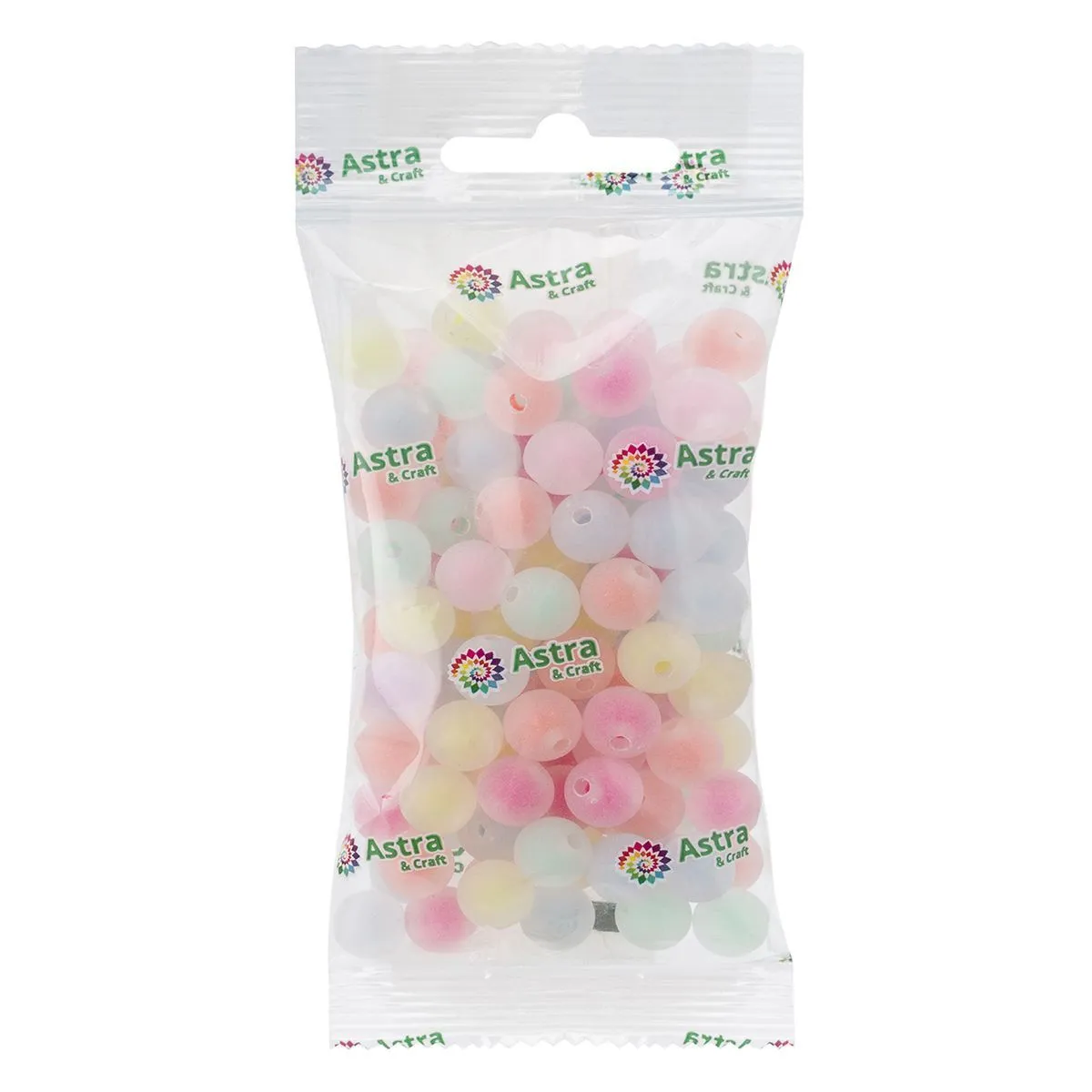 Бусины пластиковые матовые, круглые d-10мм, 50гр. цв.микс 7748411 для кукол | 3