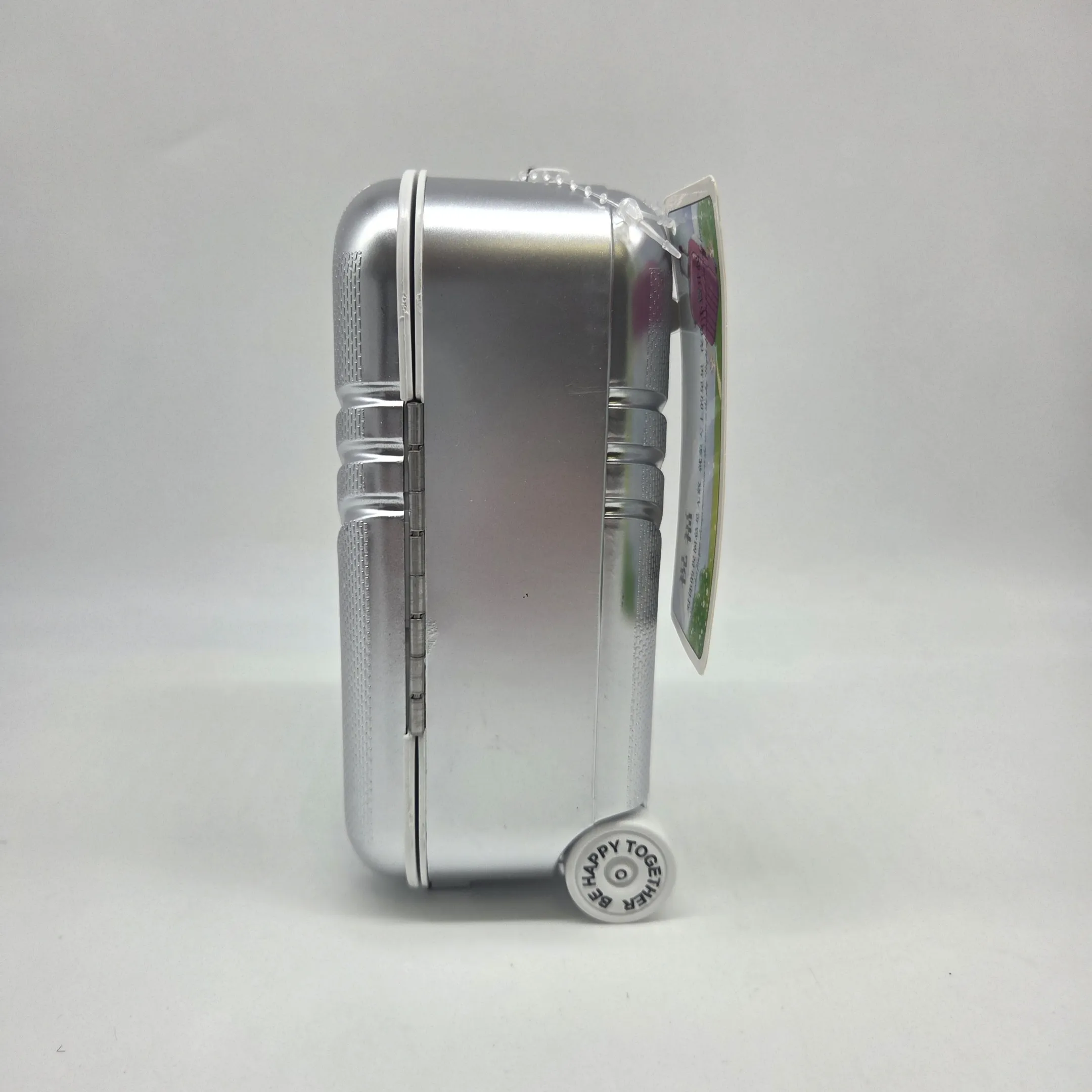 Чемодан-копилка пластик  17*11,5*8,2см цв.серебрянный Ч-050 для кукол | 1