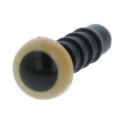 Глаза кристальные с шайбами d-6мм цв.бежевый 2шт. CRE-6 для кукол | 1