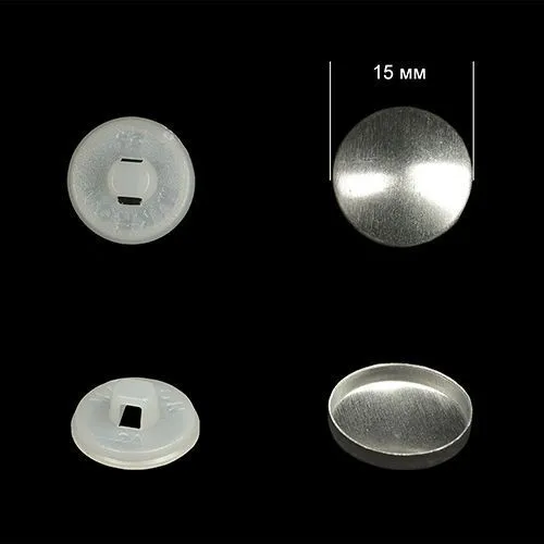 Заготовки для обтяж.пуг. №24 (15мм) ножка-пластик цв. белый (10 шт.) для кукол