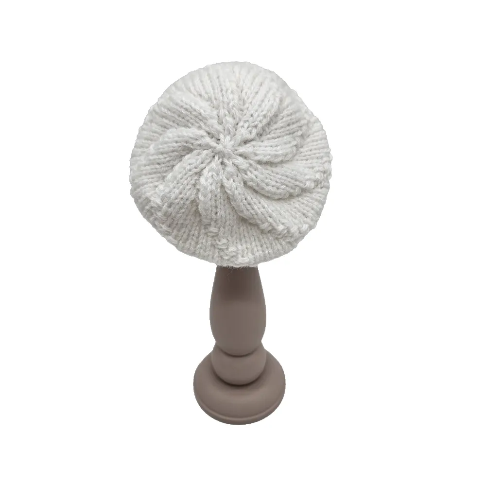 Берет для куклы БР-01 цв.белый, обхват 27см для кукол | 2