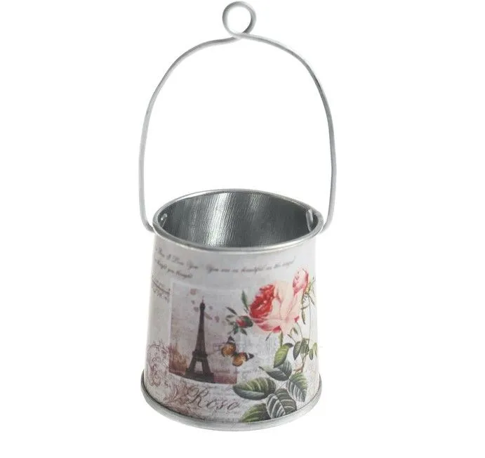 Ведерко малое "Париж и роза" 5*5*5 см для кукол | 1