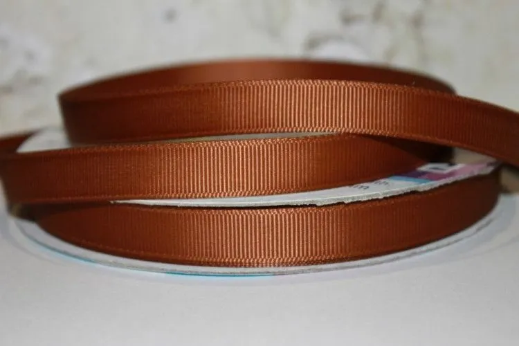 Тесьма декоративная репсовая GR-06 6мм 1 метр цв.№119 св.коричневый для кукол | 1