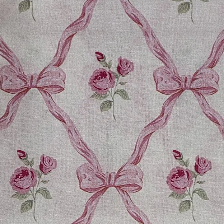 Ткань хлопковая Розовые розы цв.белый 50*48см 28082 для кукол