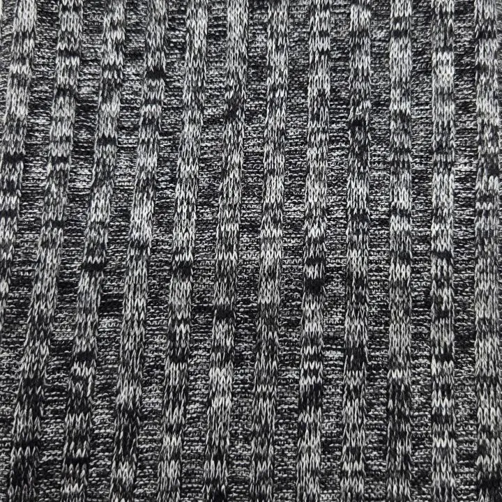 Трикотаж Рибана цв.серый меланж 150*38см 27998 для Бычка и Коровки для кукол