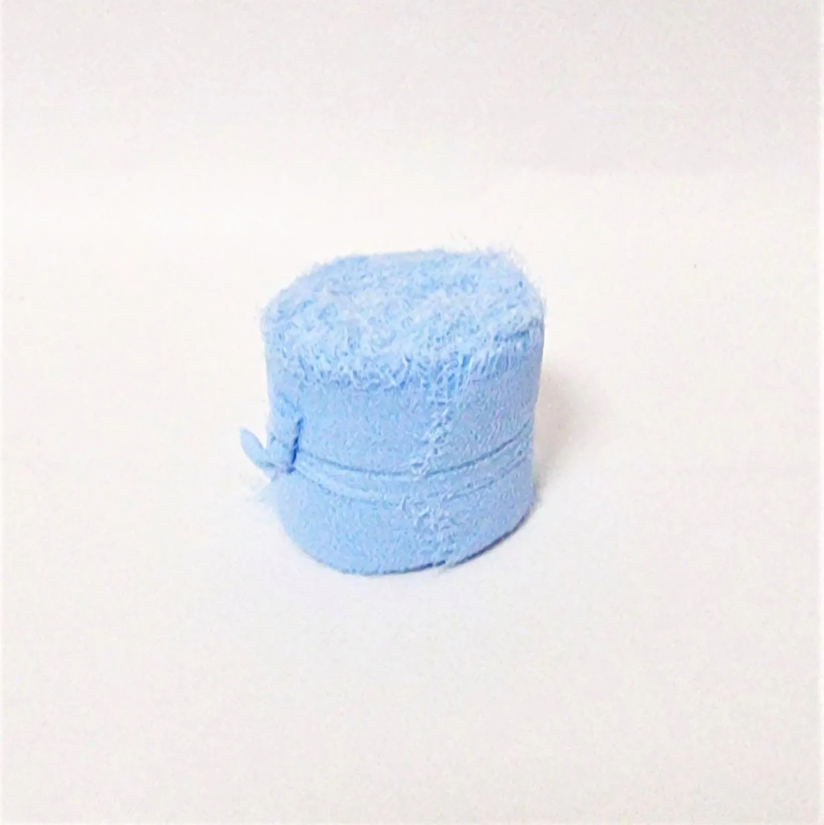 Тесьма шелковая матовая для Тедди 4см 1метр цв.голубой ТД-1 для кукол | 1