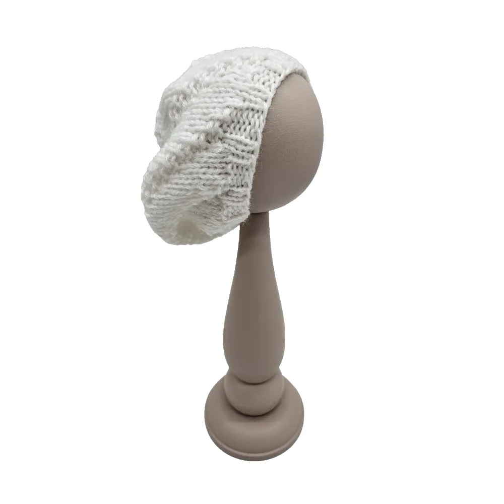 Берет для куклы БР-01 цв.белый, обхват 27см для кукол | 1