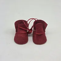 Ботиночки Б-13 натур.Замша цв.красный  (10) 3,7см для кукол