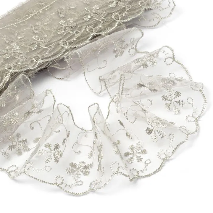 Кружево капрон TBY 30011 шир.65мм цв.180 серый для кукол