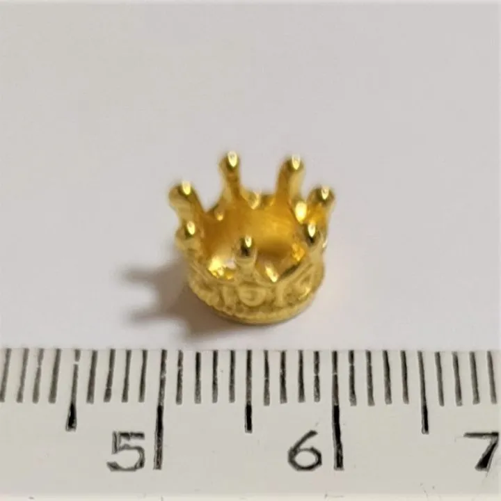 Корона 0,8см цв.желтое золото К-199 для кукол
