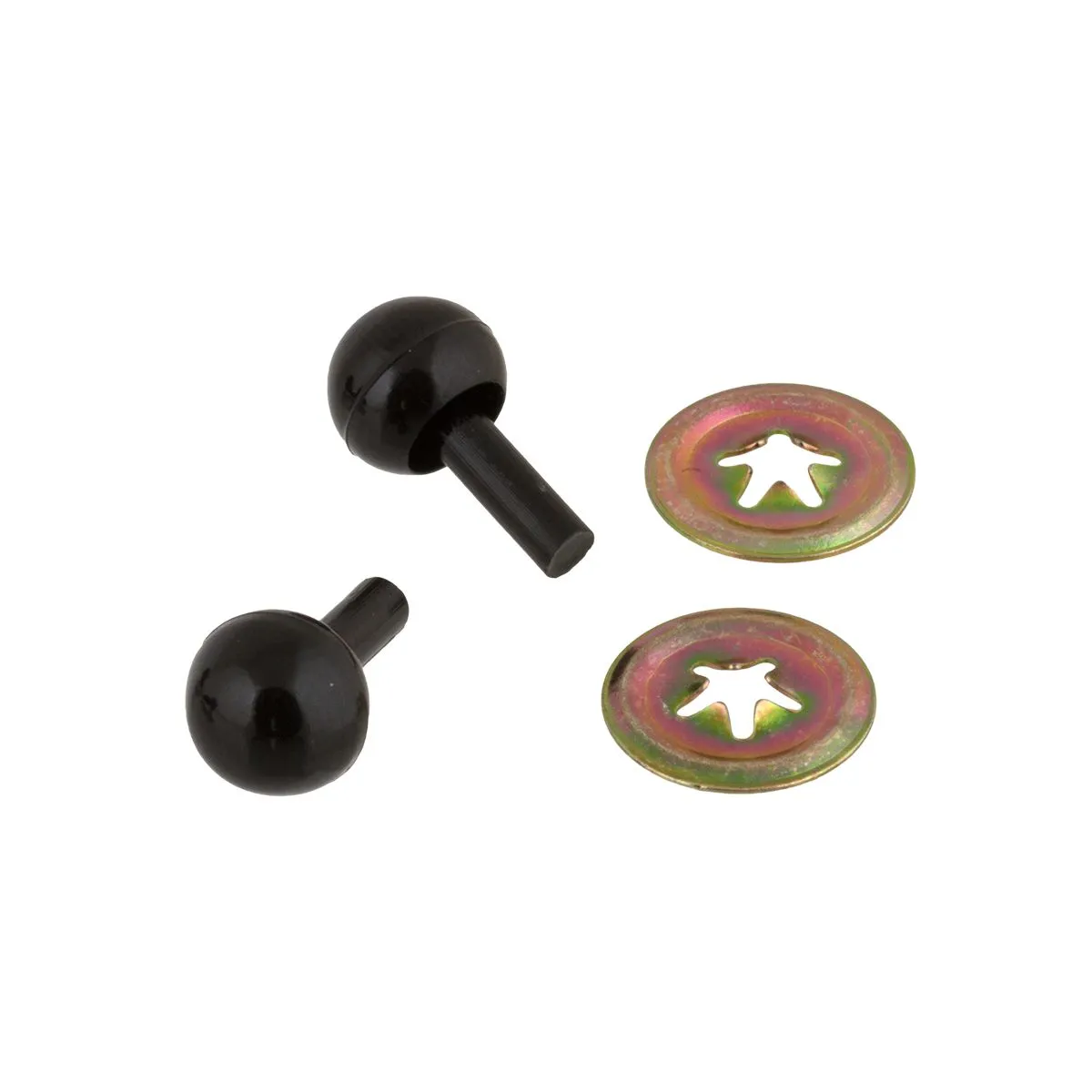 Носик пластиковый с шайбой 7,5мм цв.черный 1шт. BLN-7-5 для кукол | 1