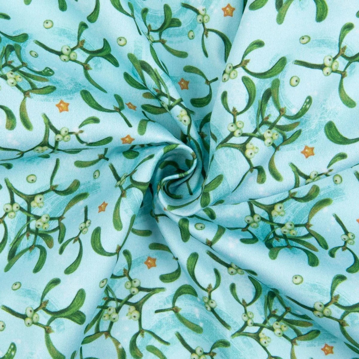 Ткань хлопковая НОВОГОДНЯЯ СКАЗКА 50*50см цв.НС-14 голубой для кукол | 4