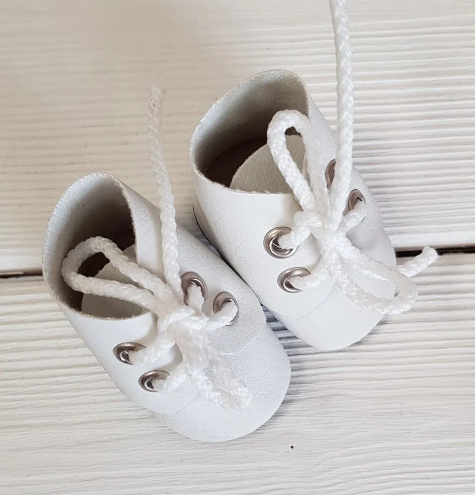 Ботиночки 5,5 см белые Б-10  для кукол | 1