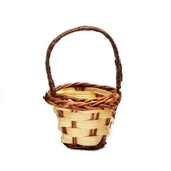 Корзиночка для кукол 4*5*9см цв.коричнево-бежевый 21392 для кукол | 1