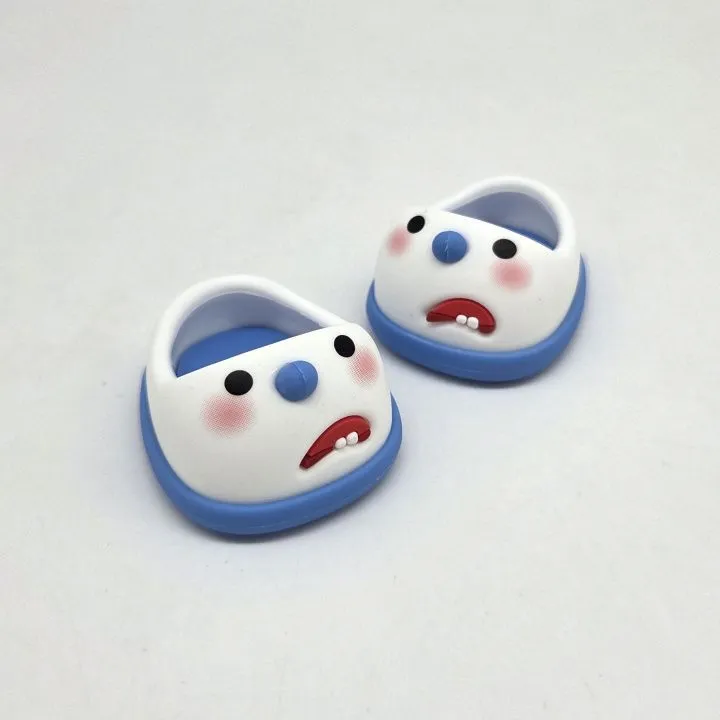 Туфли резиновые Снеговик 4,3см цв.синий (17) К-171 для кукол