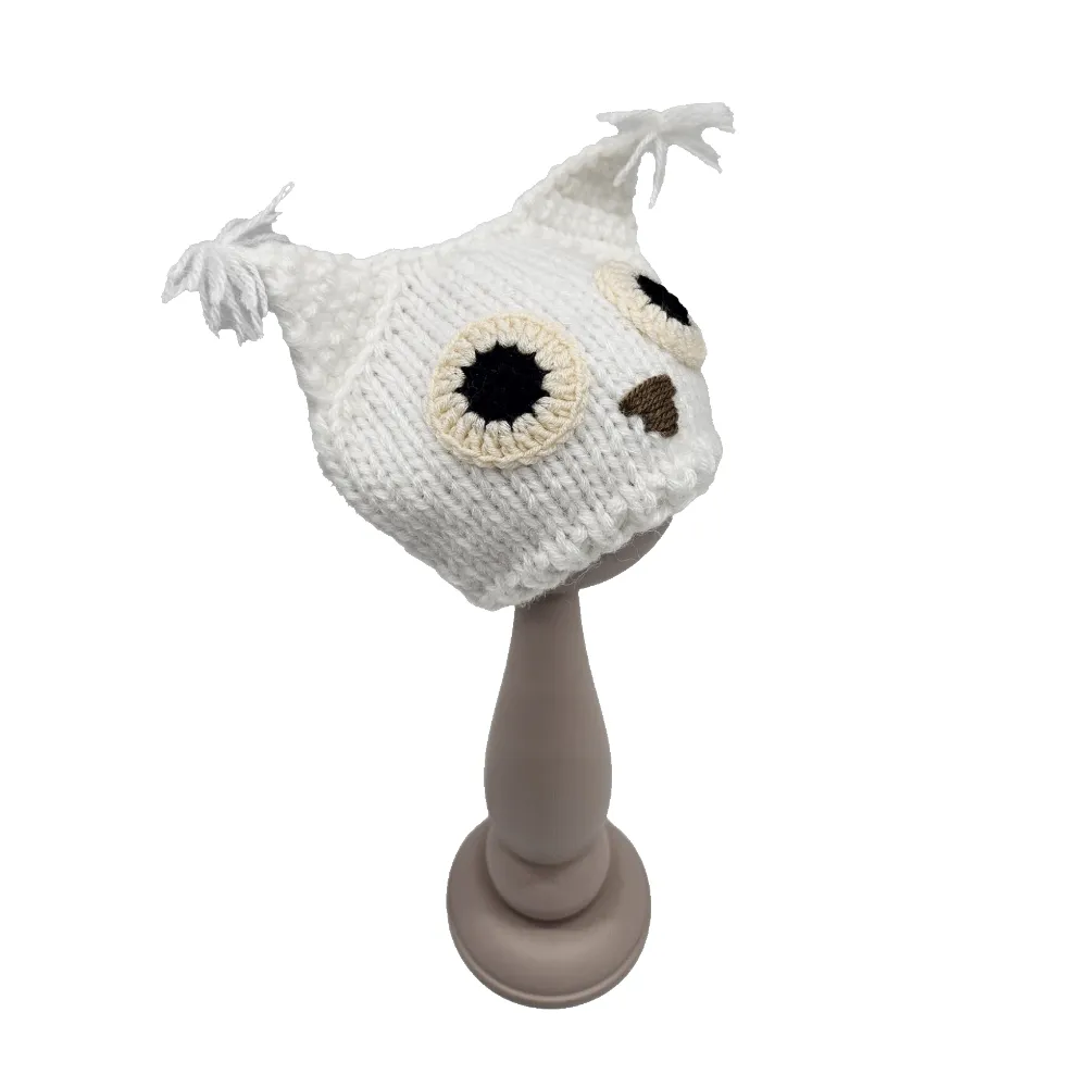 Шапочка-Сова ША-24 цв.белый, обхват 27см для кукол | 2