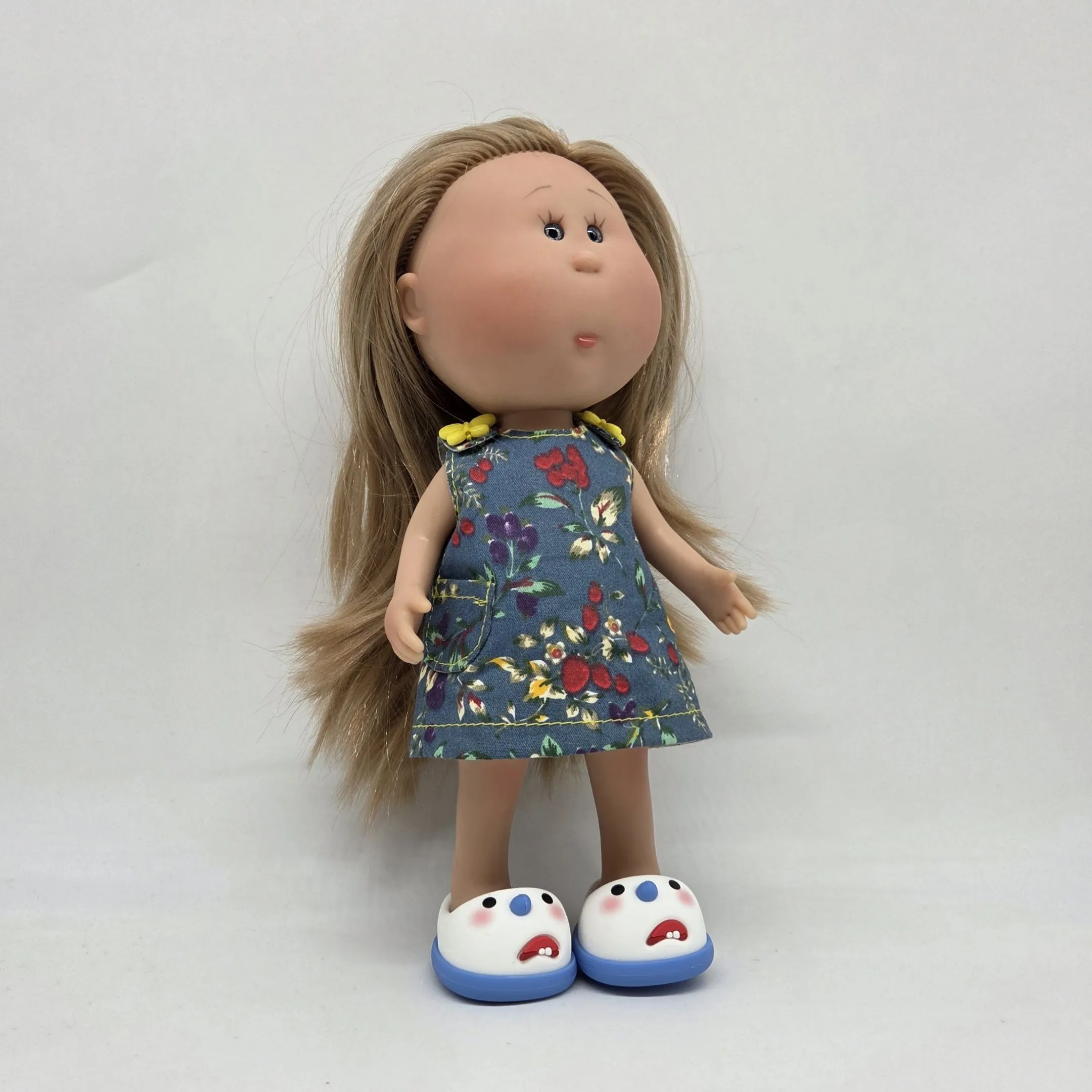 Туфли резиновые Снеговик 4,3см цв.синий (17) К-171 для кукол | 5