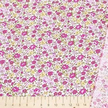 Ткань хлопковая Летняя романтика цв.розовый 50*48cм 27420 для кукол | 2