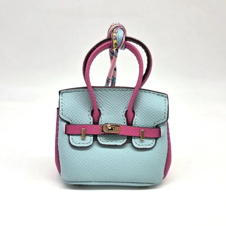 Сумка 7*7,5*3см цв.бирюза/фуксия (19) С-156 для кукол