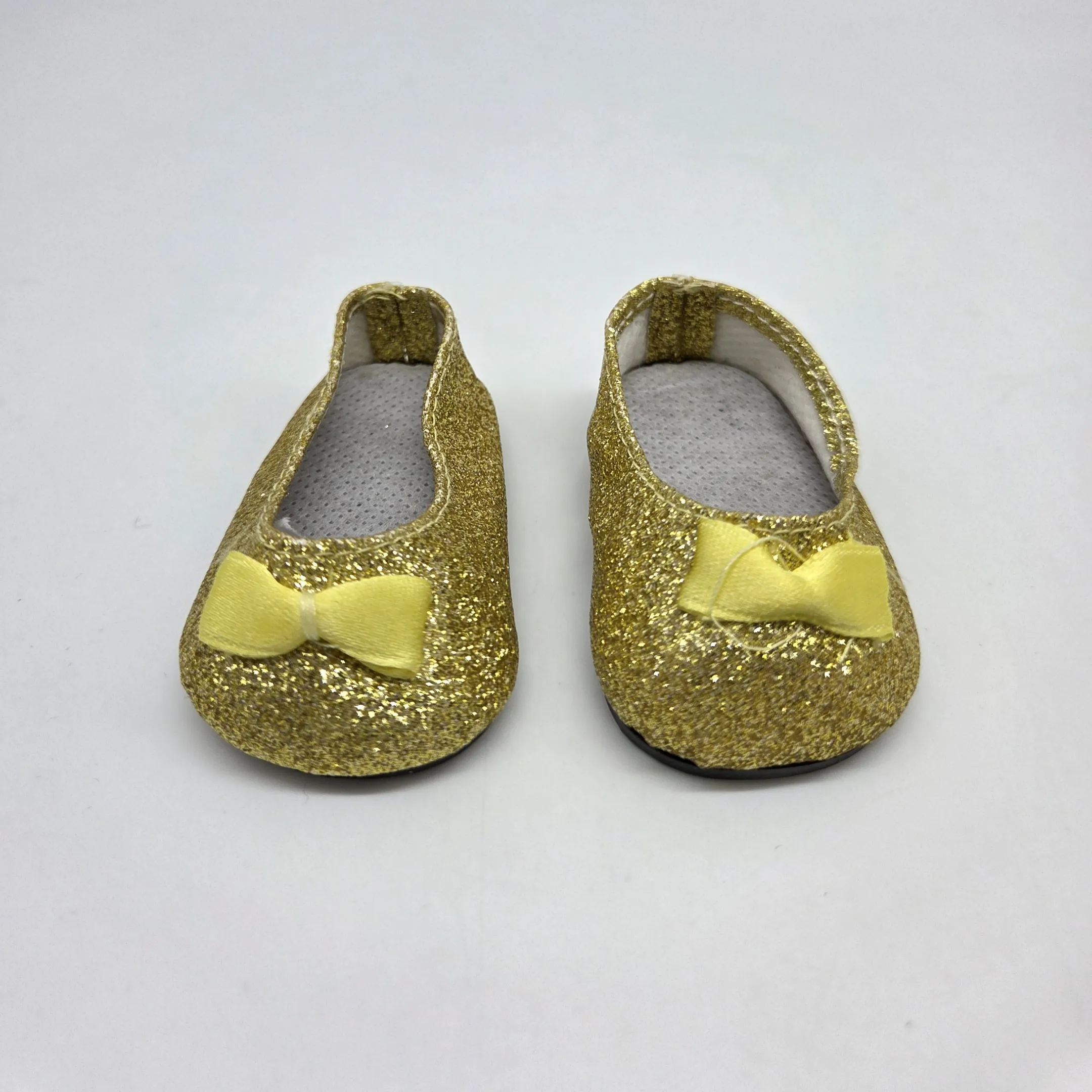 Туфли-балетки с бантиком Т-139 цв.золото 6,8см для кукол | 3