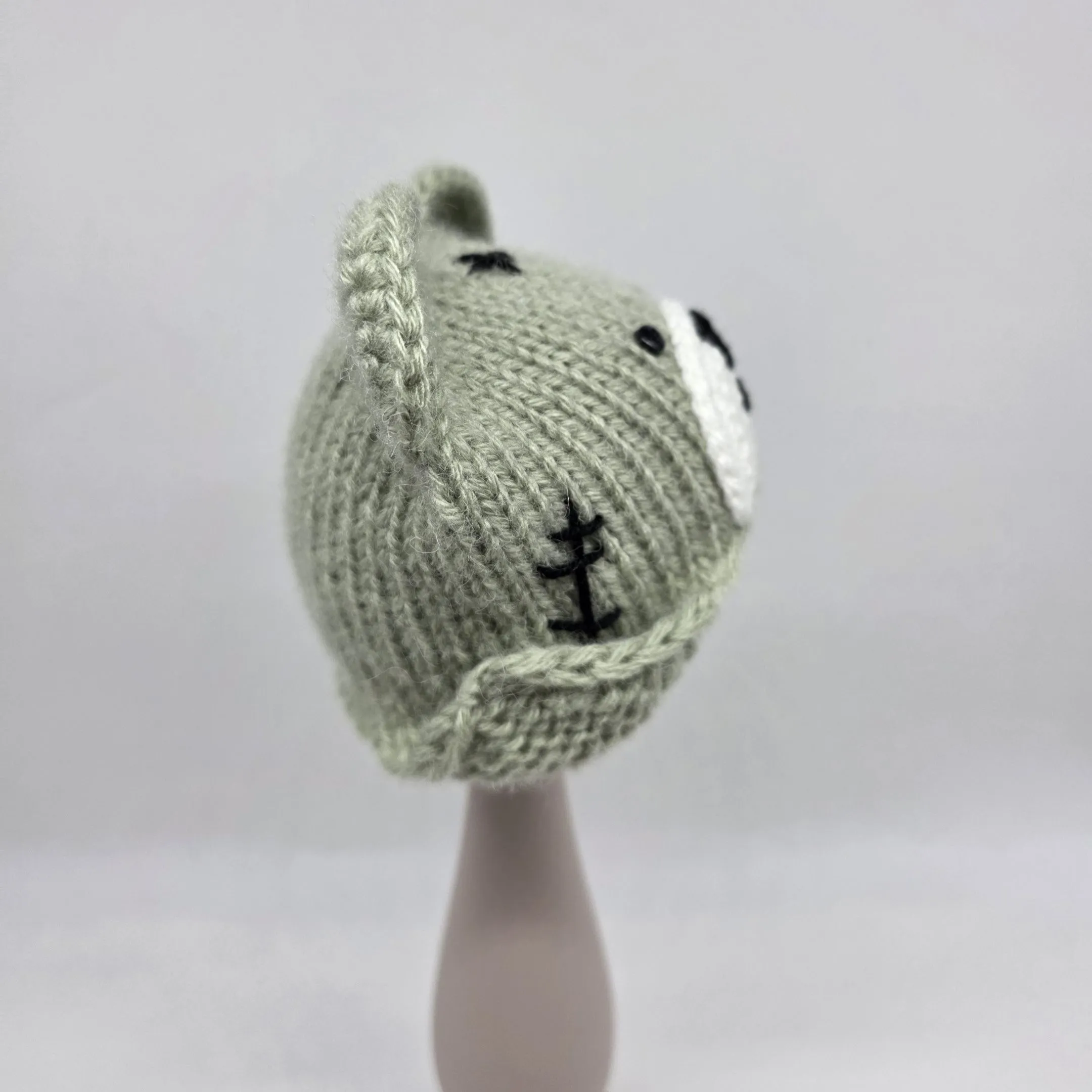 Шапочка-мишка ША-50 цв.полынь (08), обхват 27см для кукол | 4