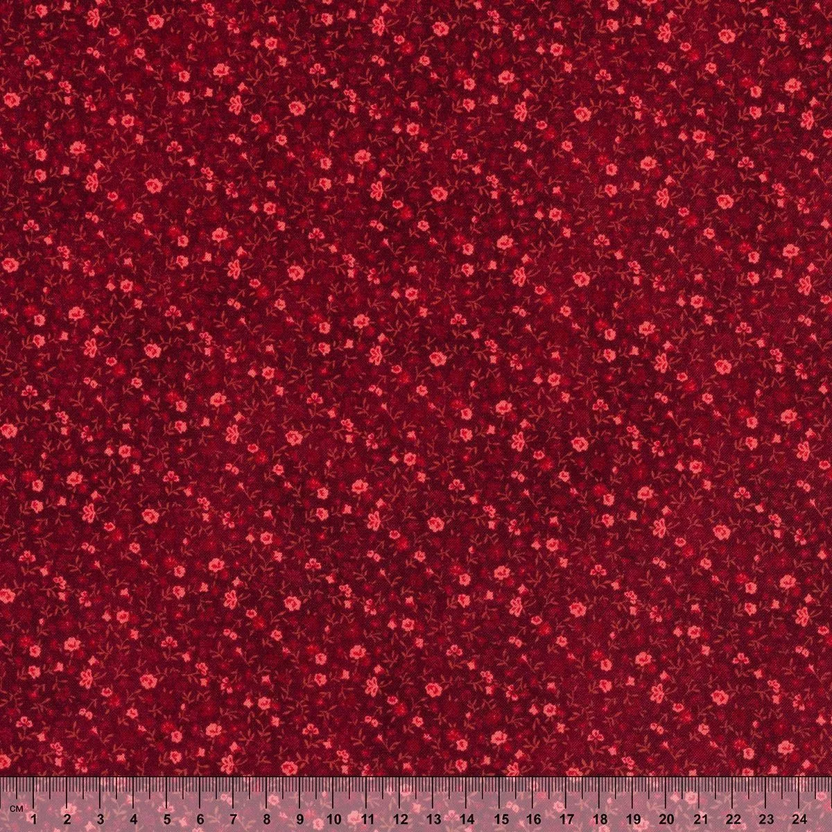 Ткань хлопковая 4517 цв.бордовый (406) 50*55см для кукол | 2