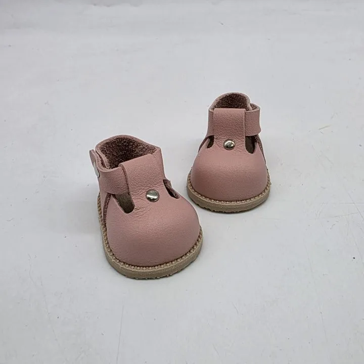 Туфли-сандалии Т-136 капелька натур.кожа 5,5см цв.розовый пудровый (27) для кукол