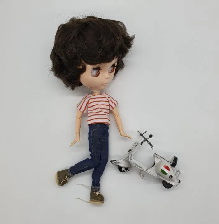 Блайз мальчик цвет Нормал волосы Темно-каштановые БМ-001 для кукол