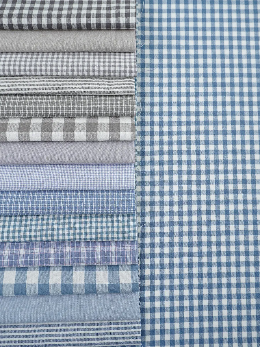 Набор ткани Вареный хлопок "Клетка-Полоска" 45*30см 12шт. 27793 для кукол | 3