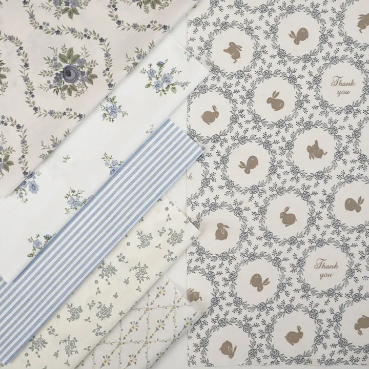 Набор ткани Сатин №2 "Цветочные грани" 45*30см 6шт. 27789 для кукол