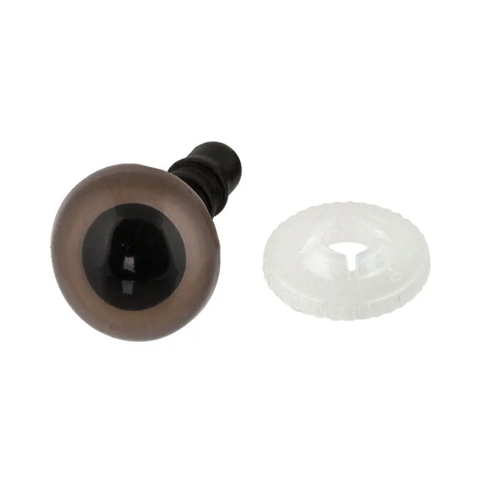 Глаза кристальные с шайбами d-12мм цв.бежевый 2шт. CRE-12 для кукол | 1