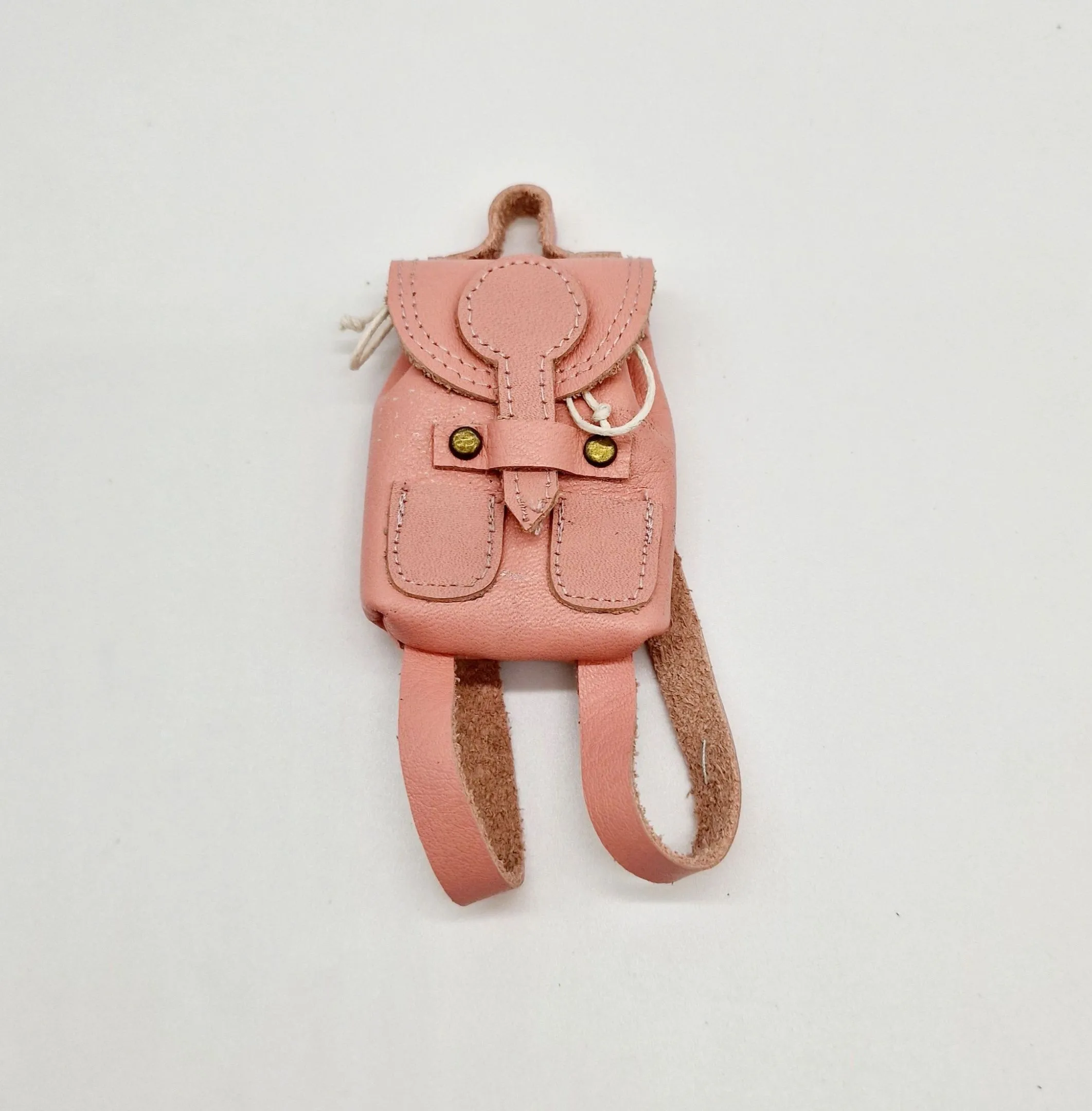 Рюкзак натуральная кожа 6*4,5*2см цв.розовый (003) Р-40 для кукол | 1