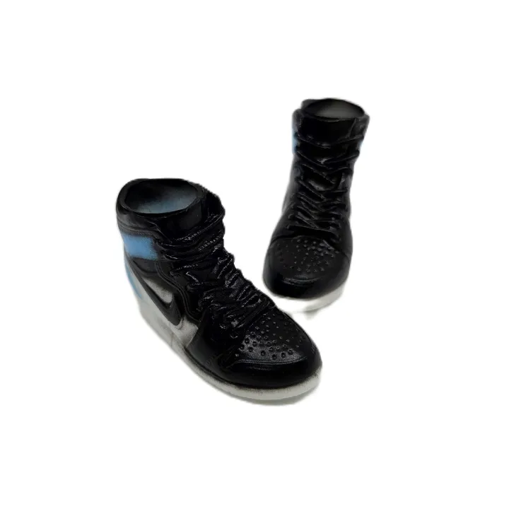 Кроссовки резиновые Найк К-42 цв.голубой/чёрный (03) 5см для кукол