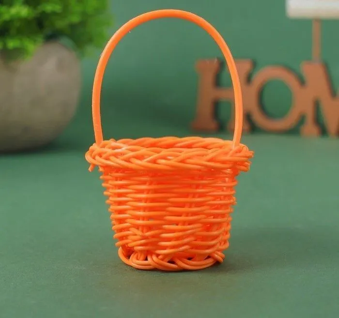 Корзиночка для кукол 5×5×8 см цвет оранжевый для кукол | 1