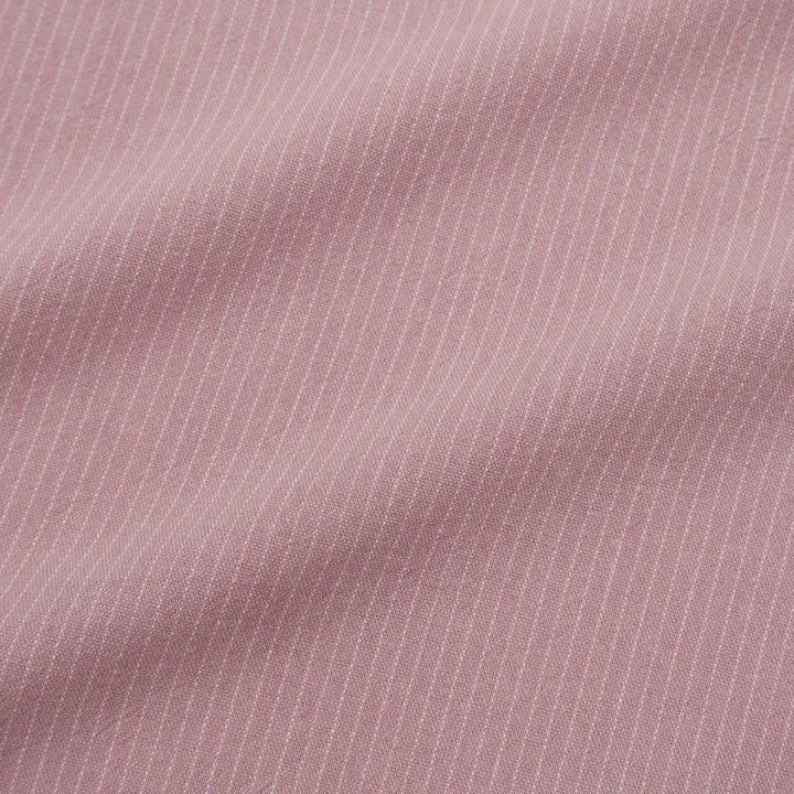 Ткань хлопковая (Пестрядь) Мелкая полоска цв.винтажно-розовый 46*50см 27419 для кукол