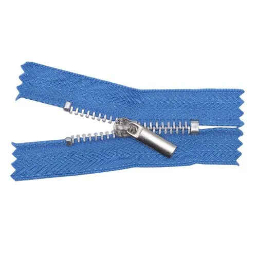 Молния-мини Неразъёмная металл 5см цв.синий 28330 для кукол