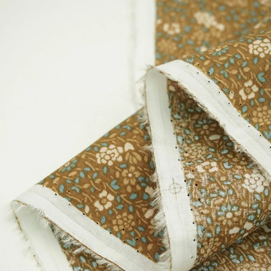 Ткань хлопковая Ситец цв.темный орех 50*47см 28078 для кукол | 4