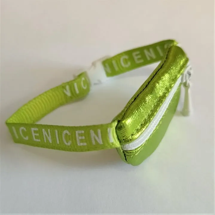 Сумка-пояс С-96 ткань цв.салатовый блеск 4*2,3см для кукол