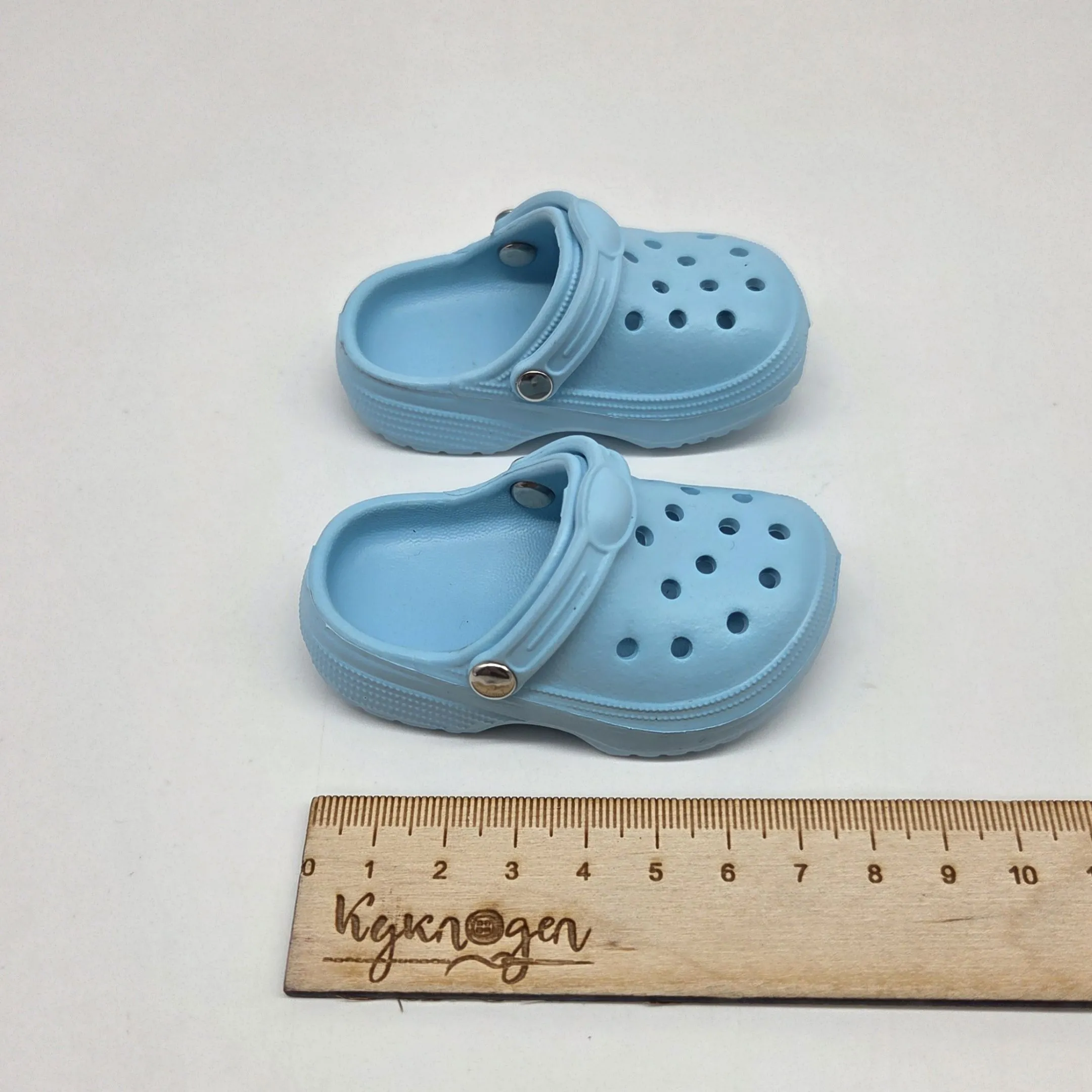 Кроксы 8,3см цв.голубой (05) К-187 для кукол | 2