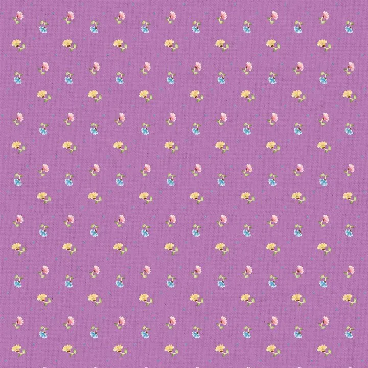 Ткань хлопковая НЕЖНАЯ ИСТОРИЯ 50*55см цв.НИ-24 фиолетовый для кукол