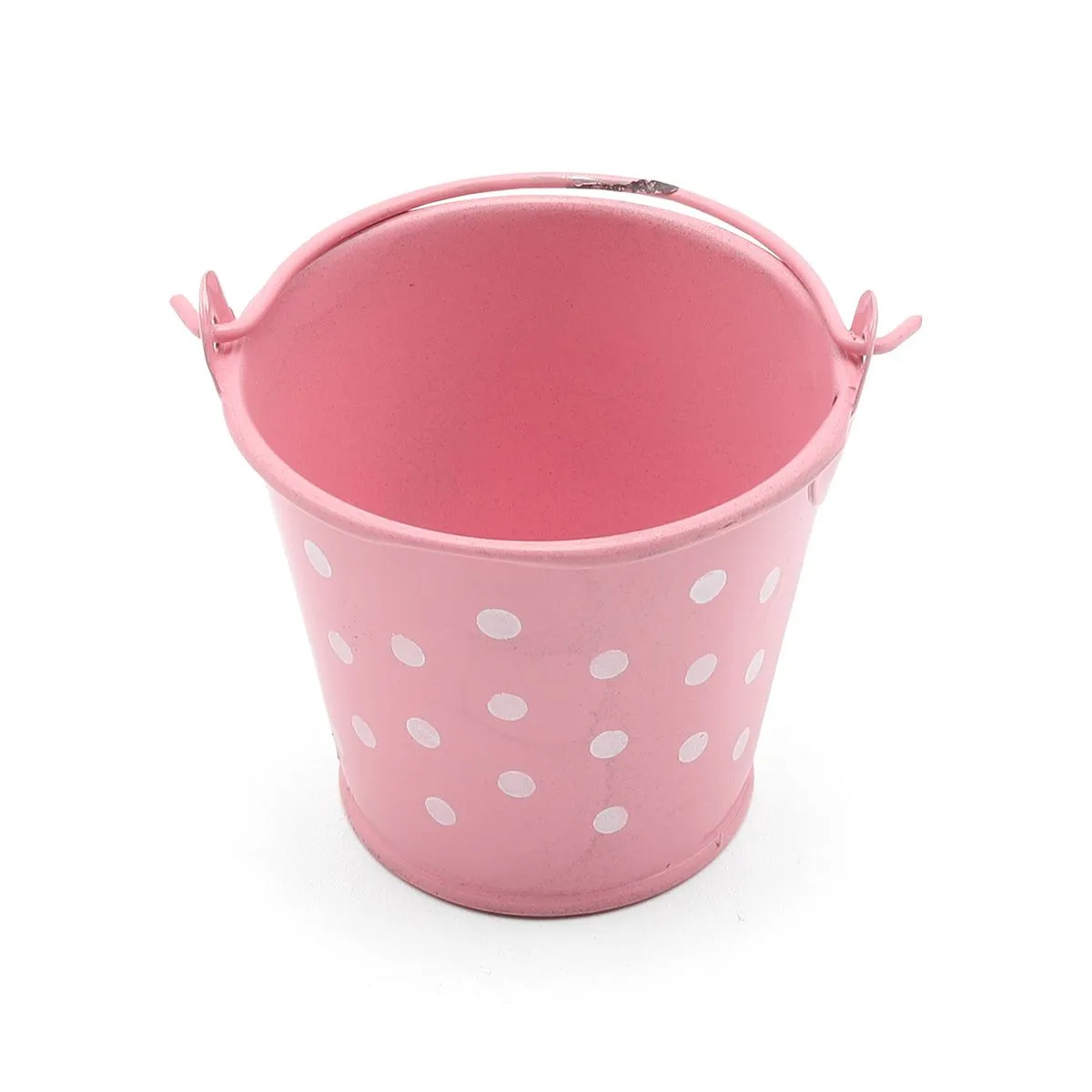Ведерко в горошек 6*5,3см цв.розовый 7738648 для кукол | 1