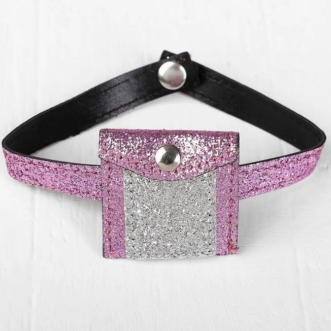 Сумка-пояс цв.розовый блестки 5*5см 4259008 для кукол | 1