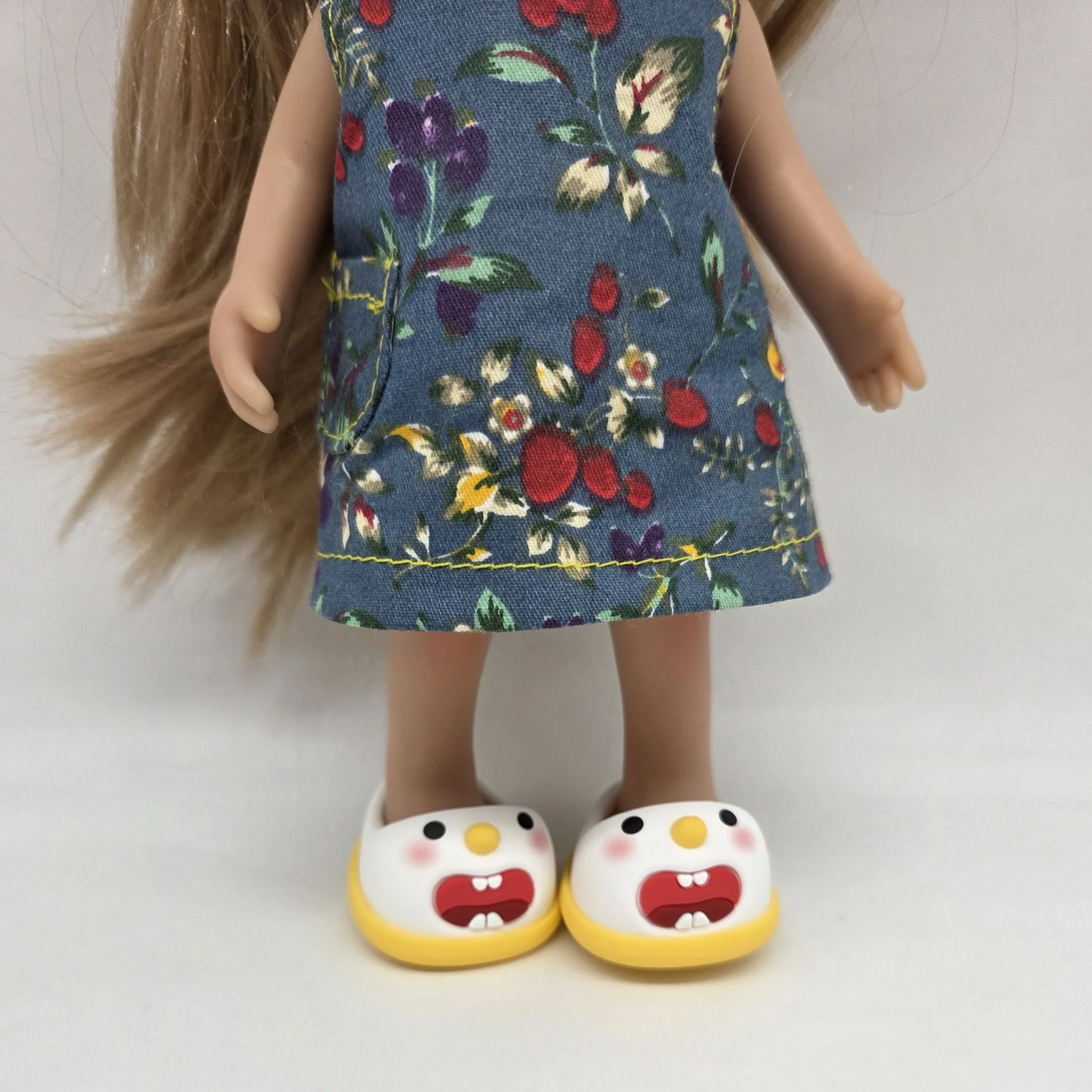 Туфли резиновые Снеговик 4,3см цв.жёлтый (18) К-171 для кукол | 7