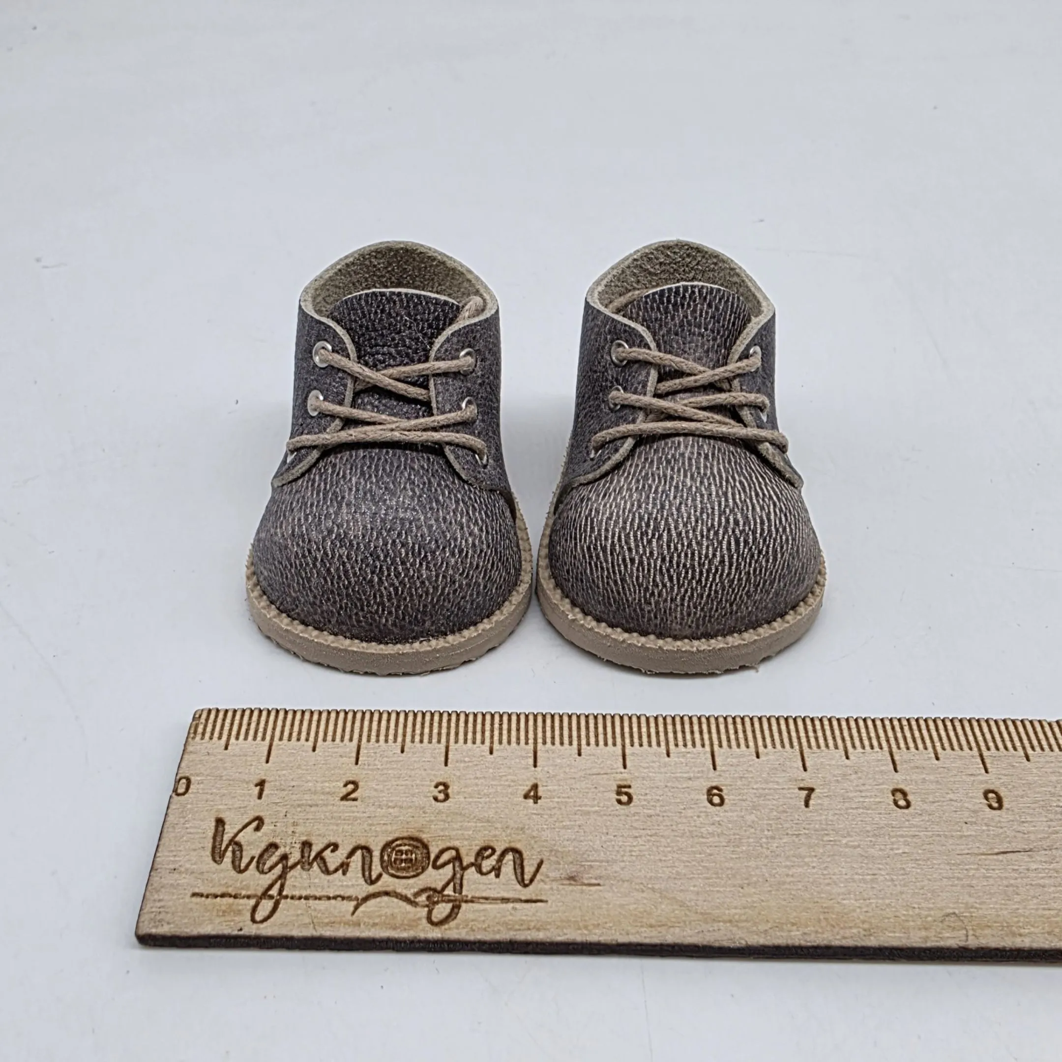 Ботиночки Б-133 натур.кожа цв.св.коричневый (39) 5,5см для кукол | 1