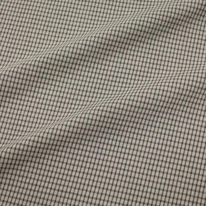 Пестрядь Мелкая клетка 75*25см цв.серо-бежевый "ОСЕННИЙ ТУМАН. Школа "Ветер в гривах" Т.Коннэ" 27988 для кукол