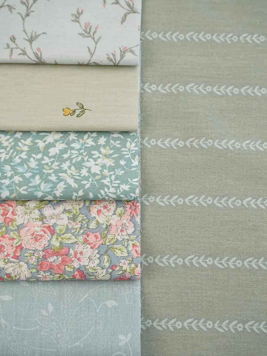 Набор ткани Сатин №3 "Лиственный сон" 45*30см 6шт. 27790 для кукол | 4